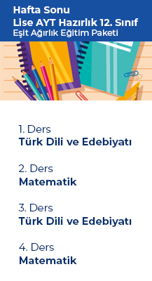 12.sınıf- Lise AYT Hazırlık Esit Agırlık Eğitim Paketi-HS DKSS-LAYTHEAEP-12-2021